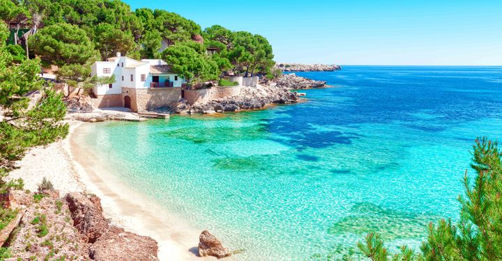 Mediterranean sea landscape. Summer holidays background